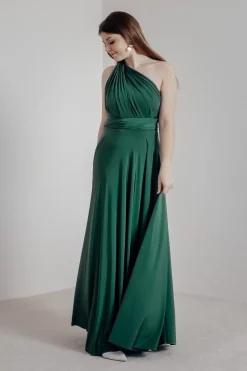 Brautjungfernkleid zum Wickeln – Ballgown Forest Green><noscript><img width=