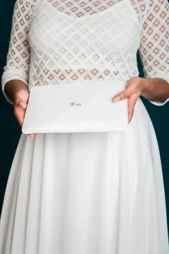 Braut-Pouch, Clutch mit Schriftzug 