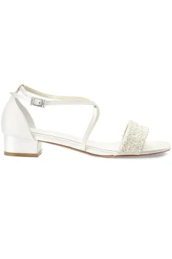 Brautsandale mit Perlen – Layla Ivory Satin | G.Westerleigh><noscript><img width=