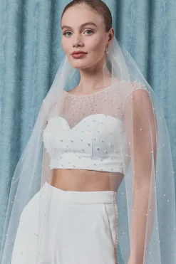 Brautschleier mit Perlenverzierung>Poirier New