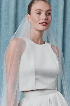 Brautschleier mit Perlenverzierung><noscript><img width=