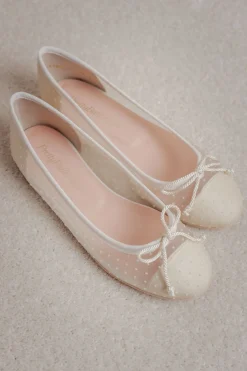Brautschuh mit Tupfen - Marilyn Daphne Perla rund>Pretty Ballerinas Clearance