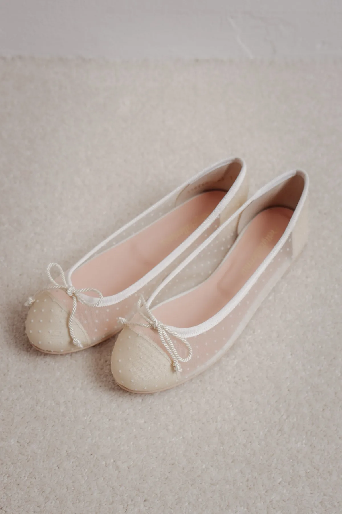 Brautschuh mit Tupfen - Marilyn Daphne Perla rund>Pretty Ballerinas Clearance