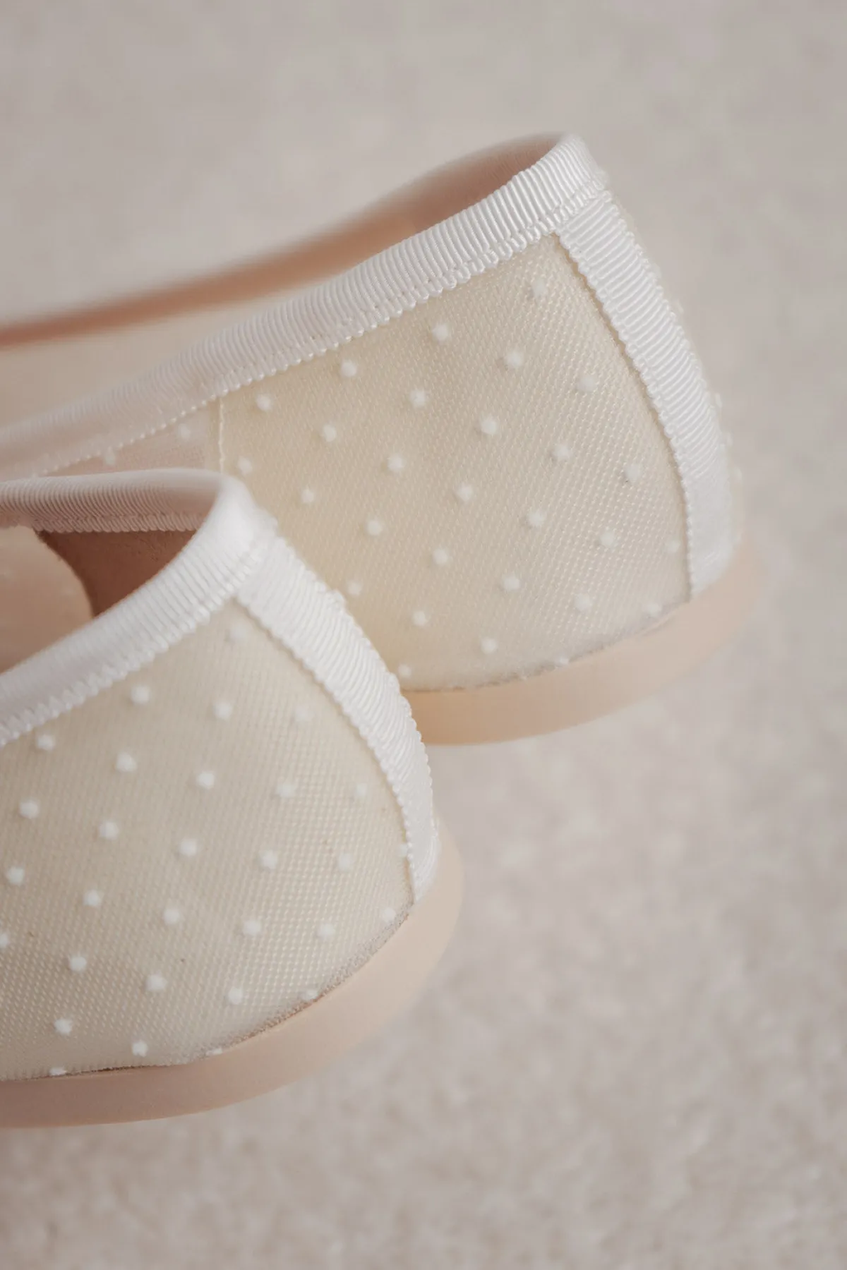 Brautschuh mit Tupfen - Marilyn Daphne Perla rund>Pretty Ballerinas Clearance