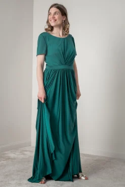 Dunkelgrünes Brautjungfernkleid |><noscript><img width=