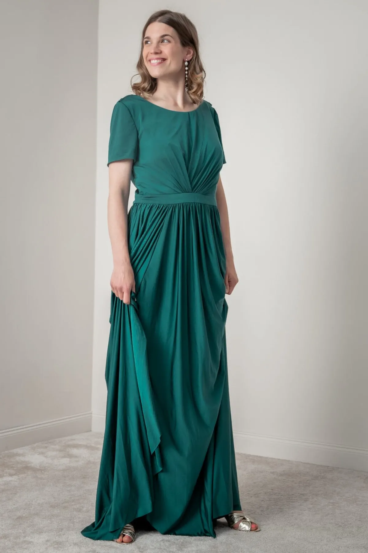 Dunkelgrünes Brautjungfernkleid |>Eliza & Ethan