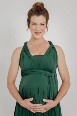 Dunkelgrünes Unterziehtop – Long Jersey Bandeau Forest Green><noscript><img width=