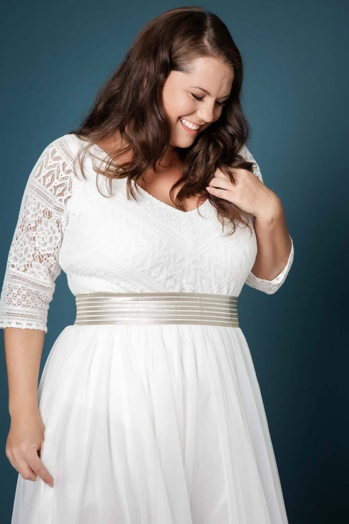 Elastischer Brautgürtel in Gold oder Silber – Mailenn Curvy>noni Outlet