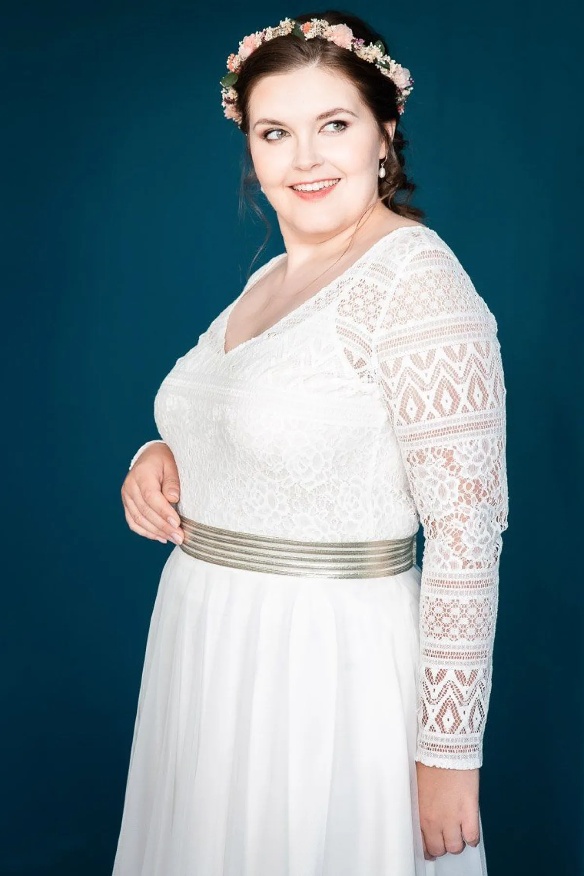 Elastischer Brautgürtel in Gold oder Silber – Mailenn Curvy>noni Outlet