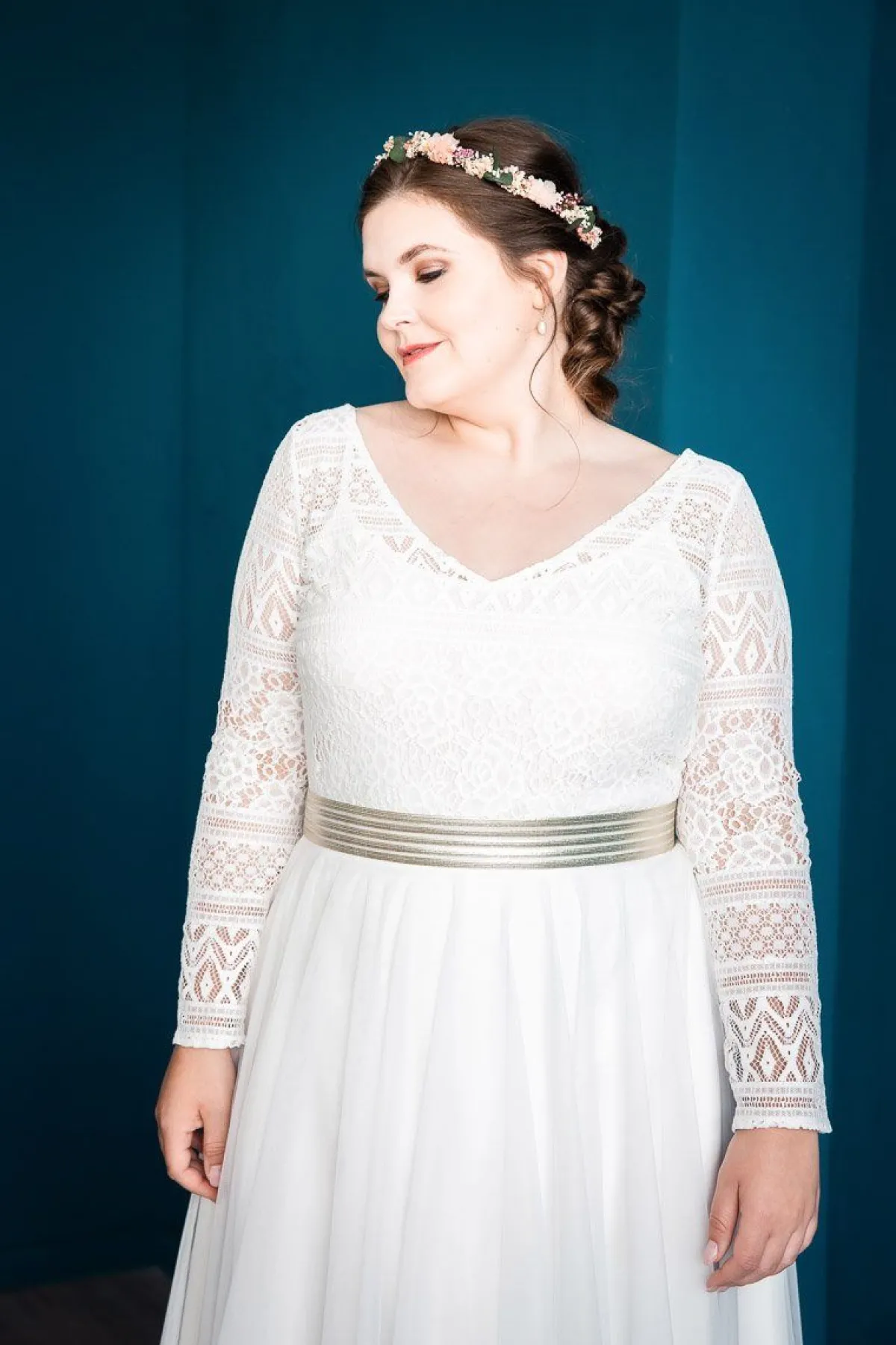 Elastischer Brautgürtel in Gold oder Silber – Mailenn Curvy>noni Outlet