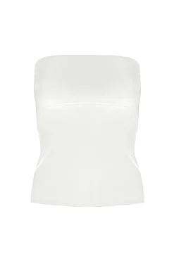 Elastisches Unterziehtop – Long Jersey Bandeau Ivory>twobirds Outlet