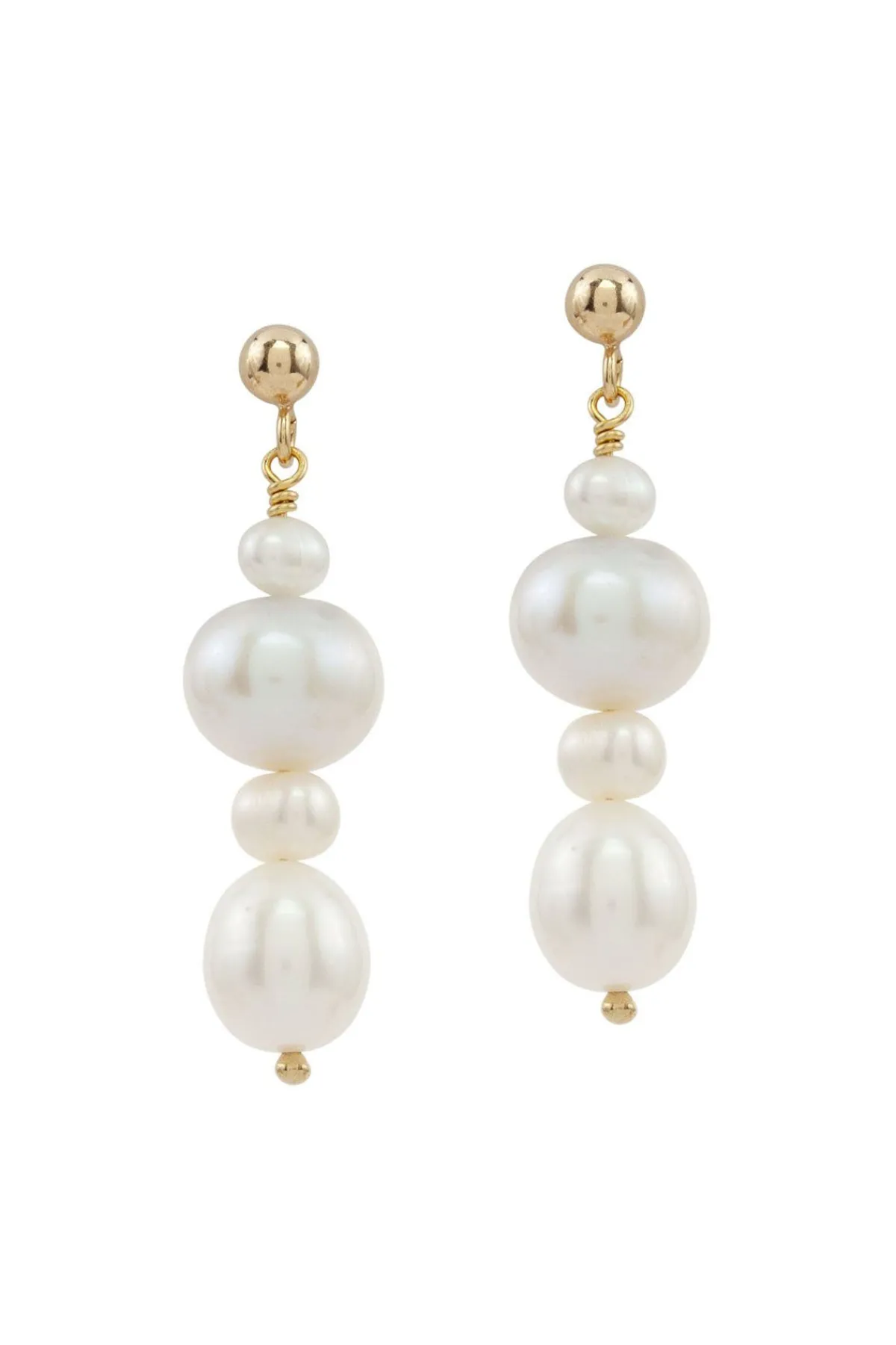 Elegante Braut Ohrringe mit Perlen Anhänger - Love Match>Juvelan Online