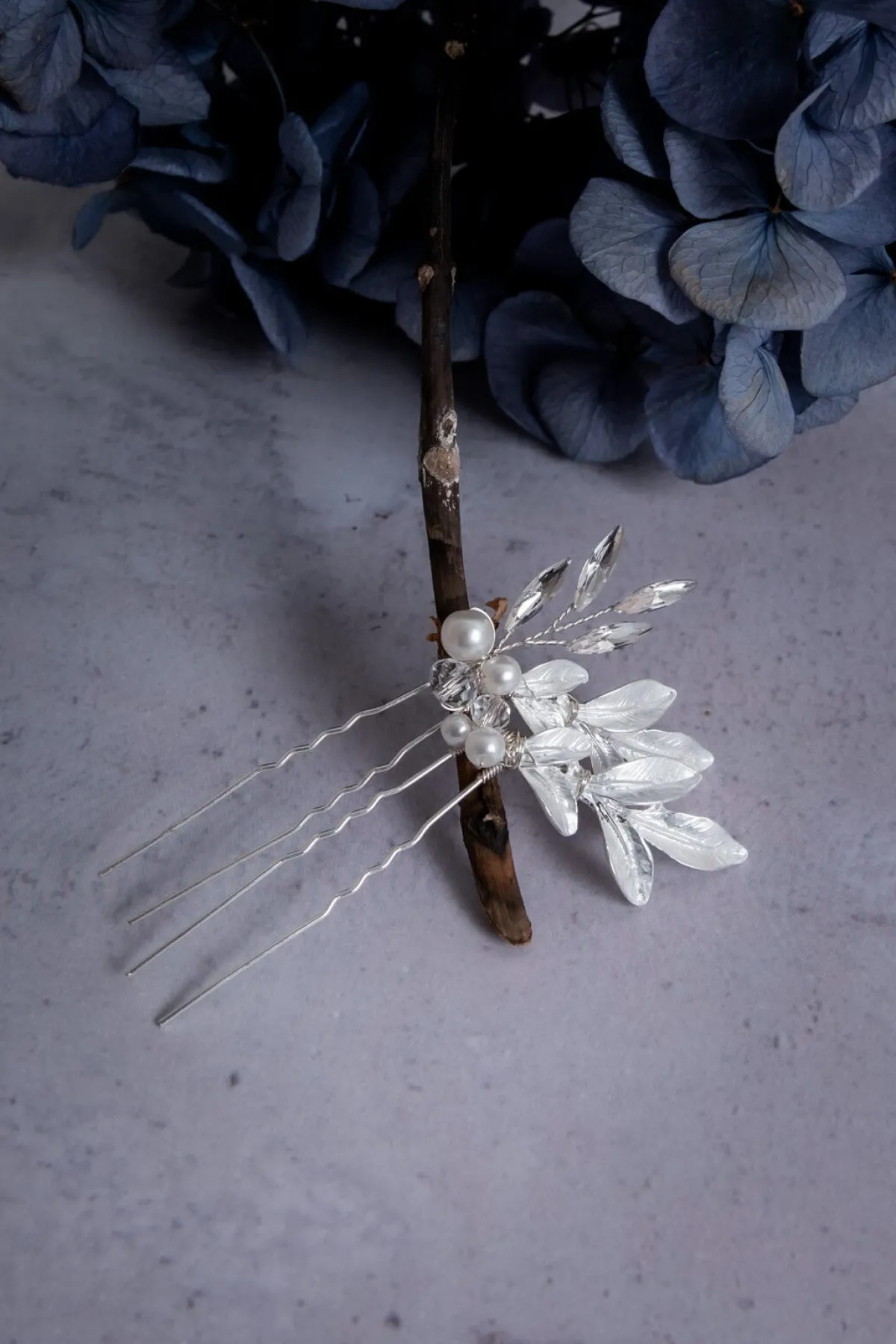 2-er Set silberfarbene Haarnadeln mit Verzierungen>Fräulein Maya Clearance