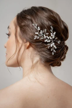 2-er Set silberfarbene Haarnadeln mit Perlen>Fräulein Maya Discount