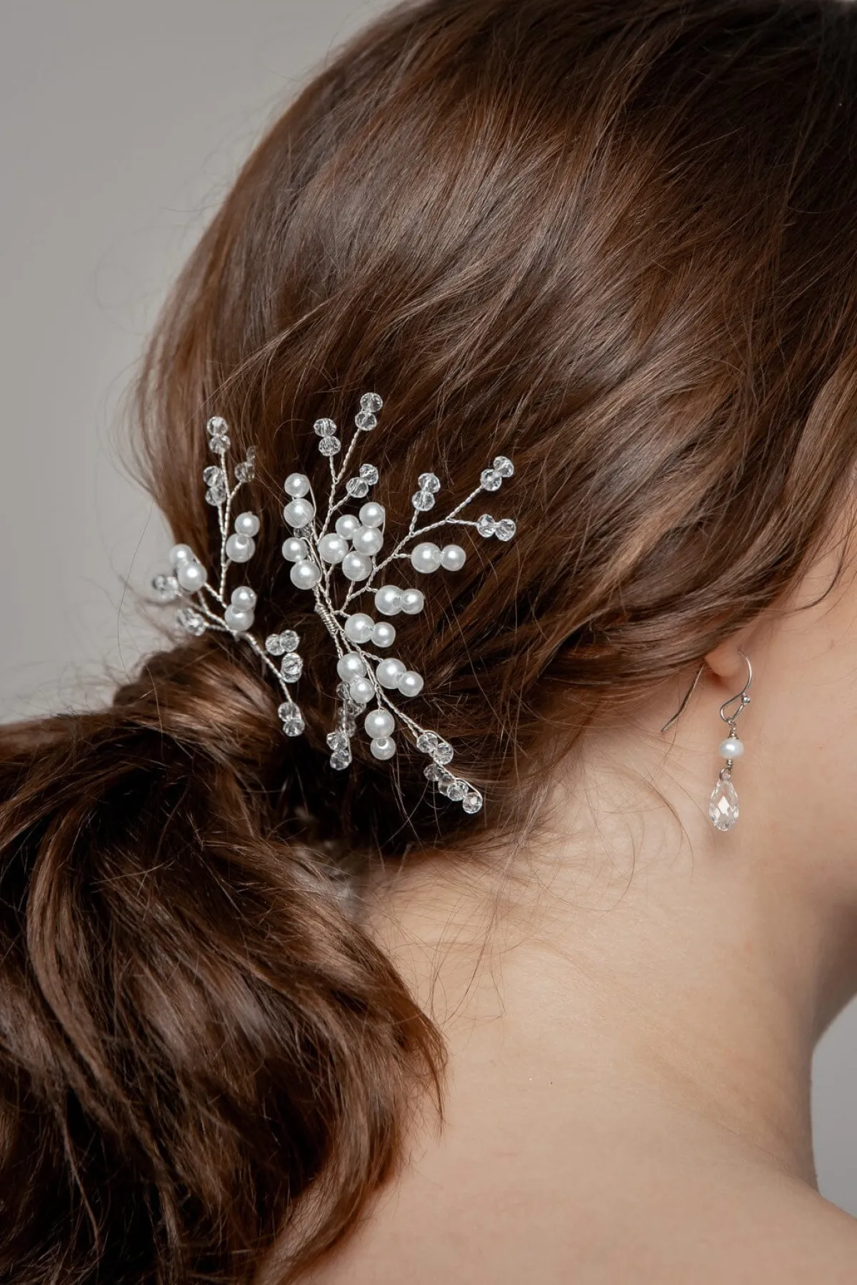2-er Set silberfarbene Haarnadeln mit Perlen>Fräulein Maya Discount
