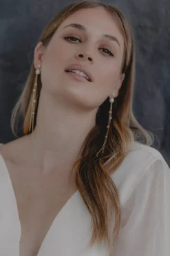 Extra-lange Perlen-Ohrhänger – Gabriella><noscript><img width=