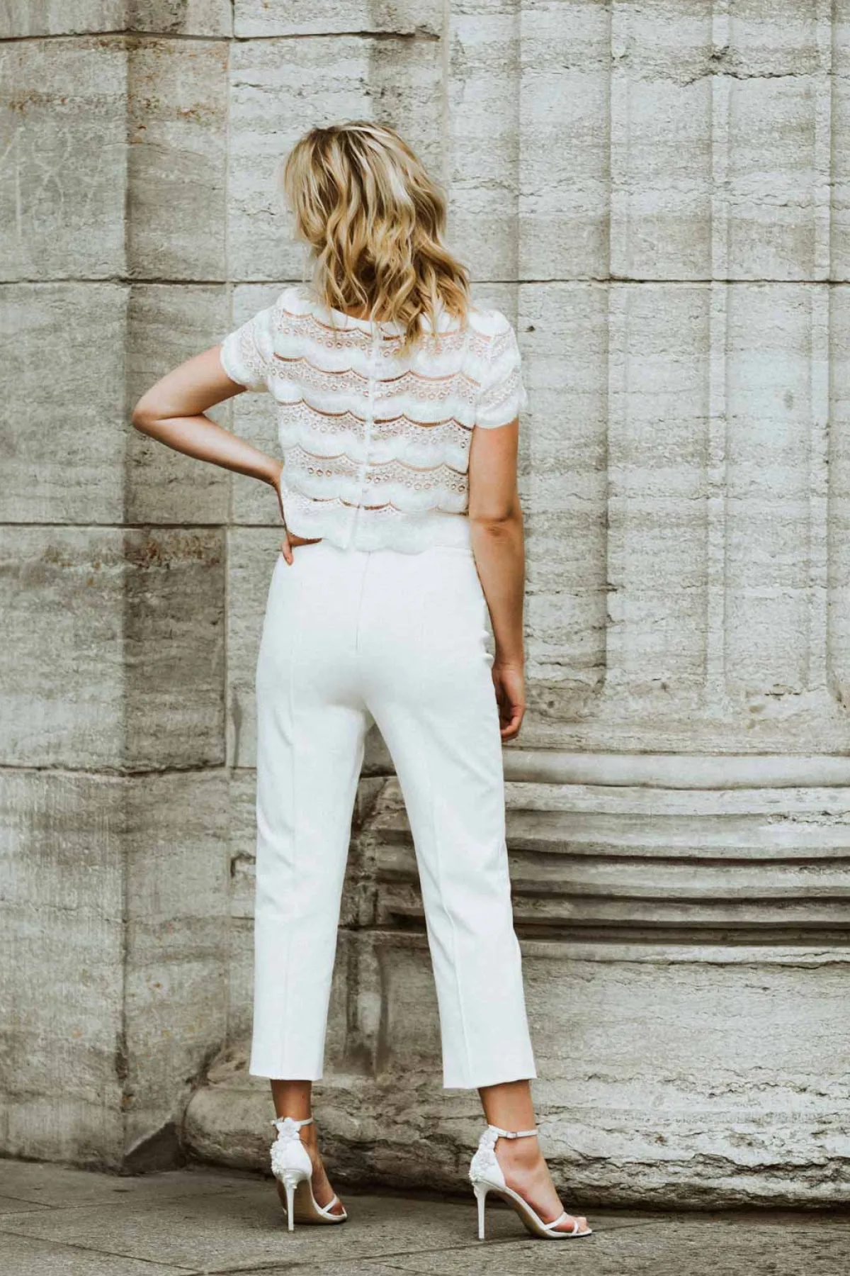 Figurbetonte Braut Hose mit Bügelfalten – Lenya>noni Discount