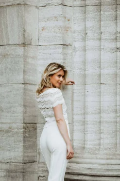 Figurbetonte Braut Hose mit Bügelfalten – Lenya><noscript><img width=