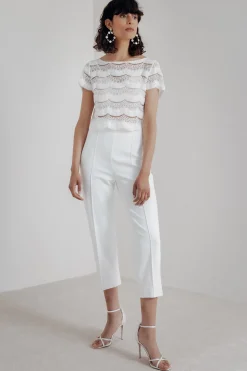 Figurbetonte Braut Hose mit Bügelfalten – Lenya><noscript><img width=