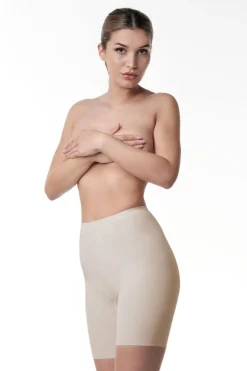 Figurformende Mid-Waist Shorts in Nude>Poirier New