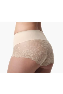 Figurformende Mid-Waist Spitzenshorts in Nude>Poirier Online