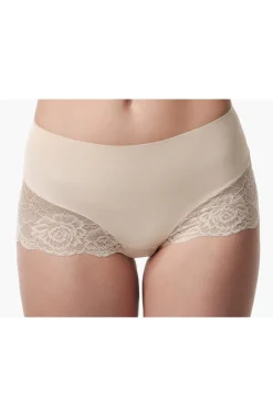 Figurformende Mid-Waist Spitzenshorts in Nude>Poirier Online