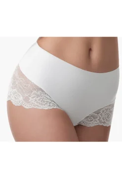 Figurformender Mid-Waist Slip in Ivory>Poirier Outlet