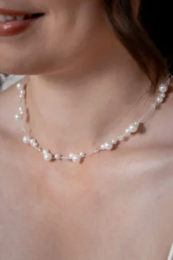 Filigrane Braut Halskette mit Perlen>Weise Best