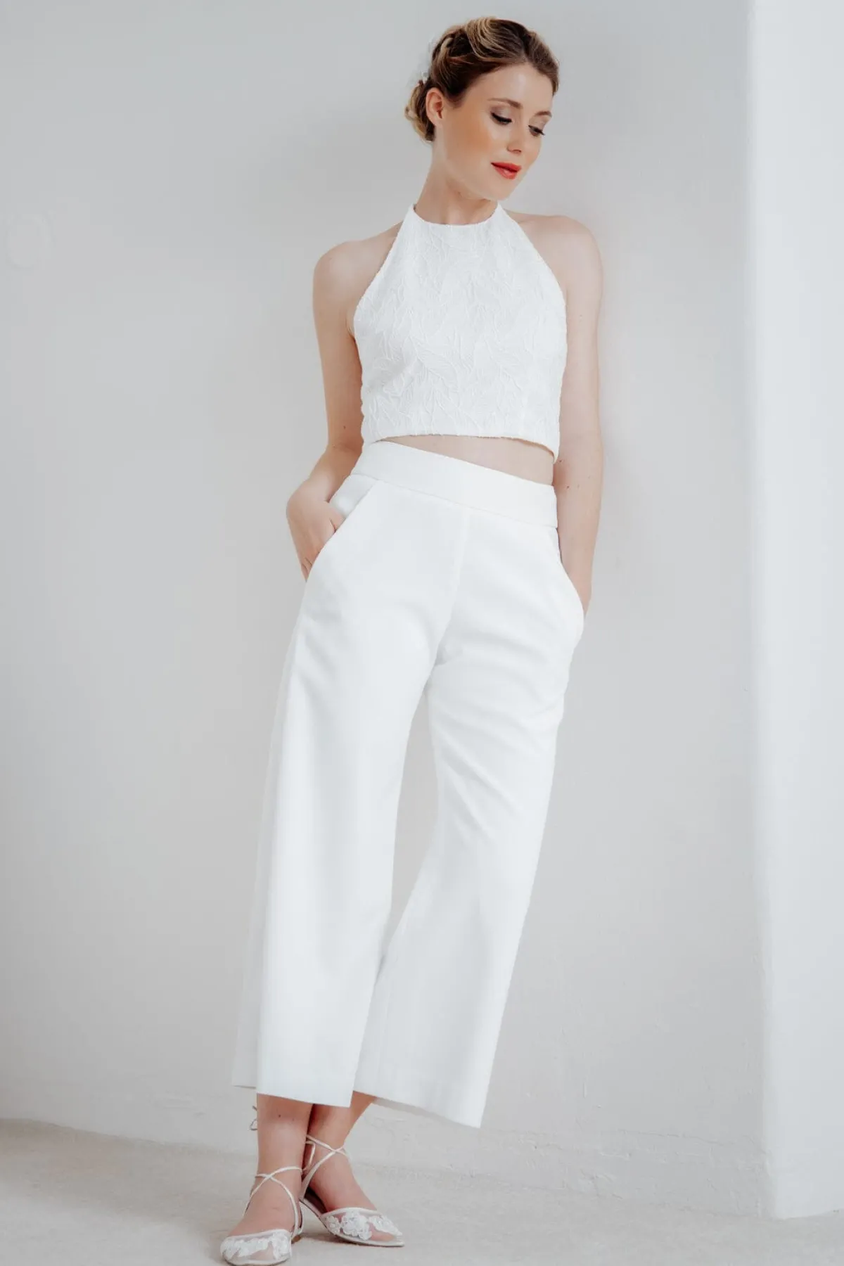 Flache Brautschuhe mit Spitze – Alicia Ivory Shoes>Bella Belle Best