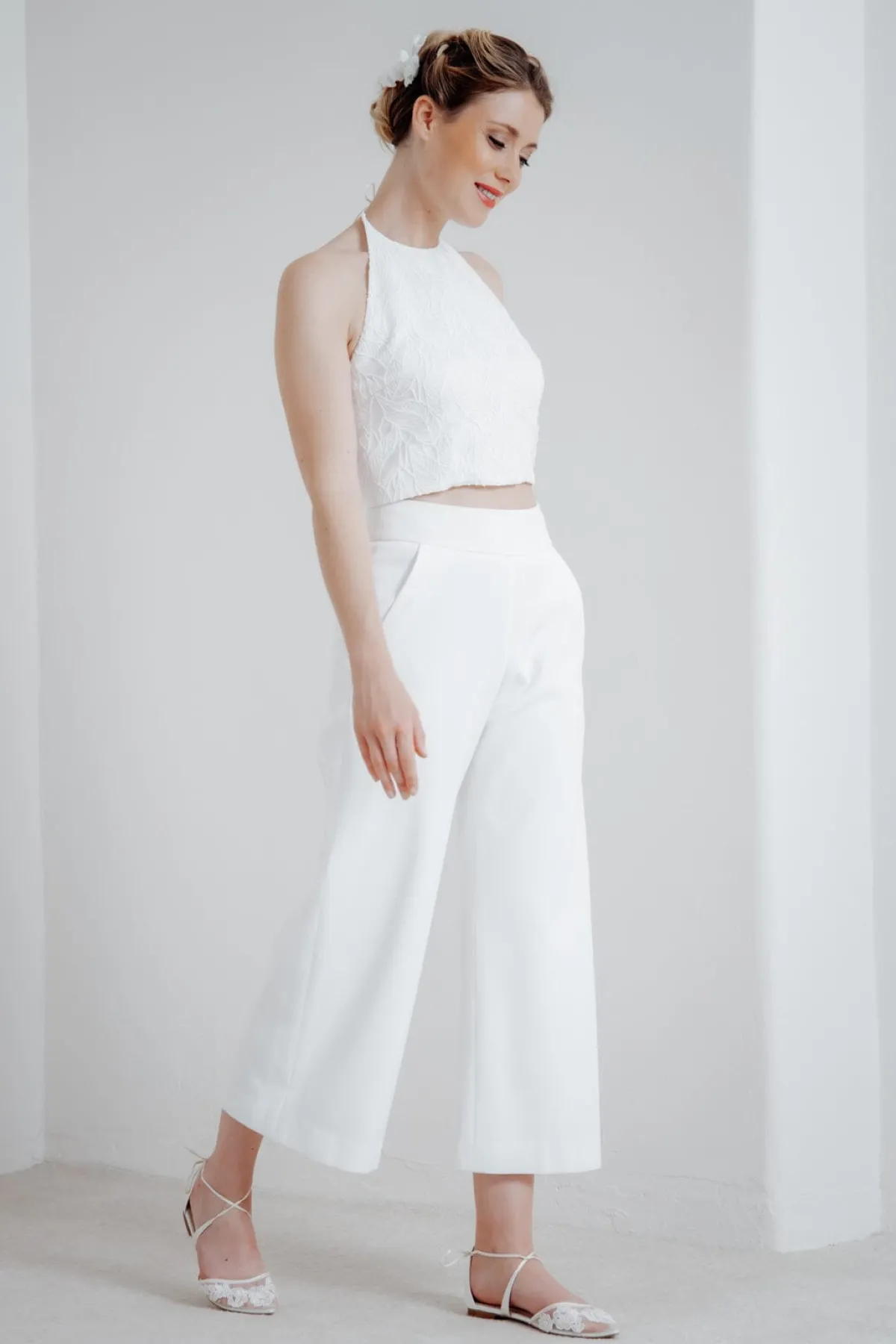 Flache Brautschuhe mit Spitze – Alicia Ivory Shoes>Bella Belle Best