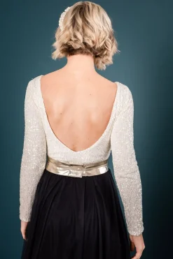 Goldener Brautgürtel aus veganem Leder – Marielle>noni Online