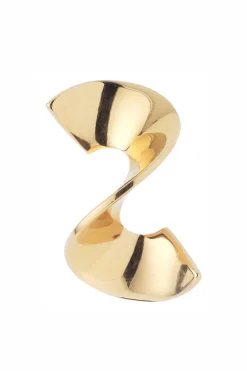 Goldfarbene Ohrstecker in Twist-Optik><noscript><img width=