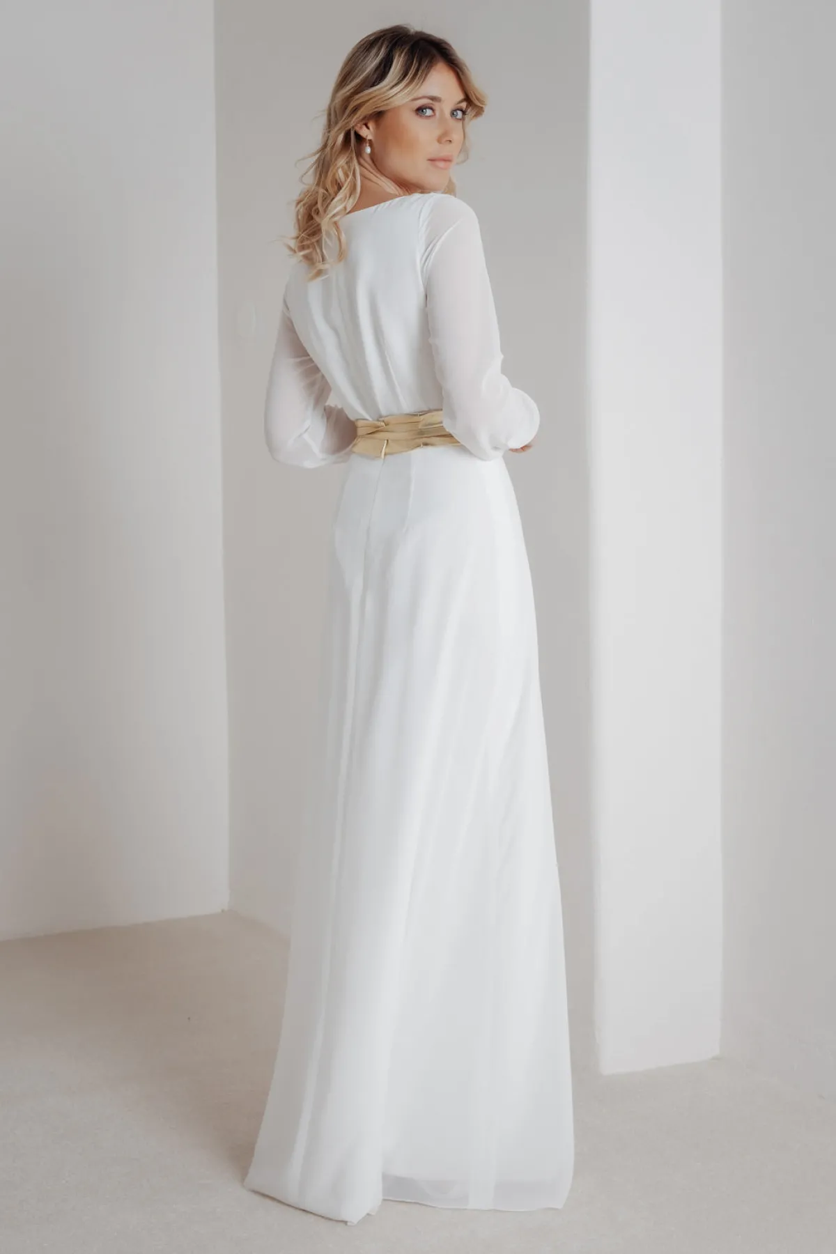 Goldfarbener Brautgürtel aus Leder – Marielle>noni Best