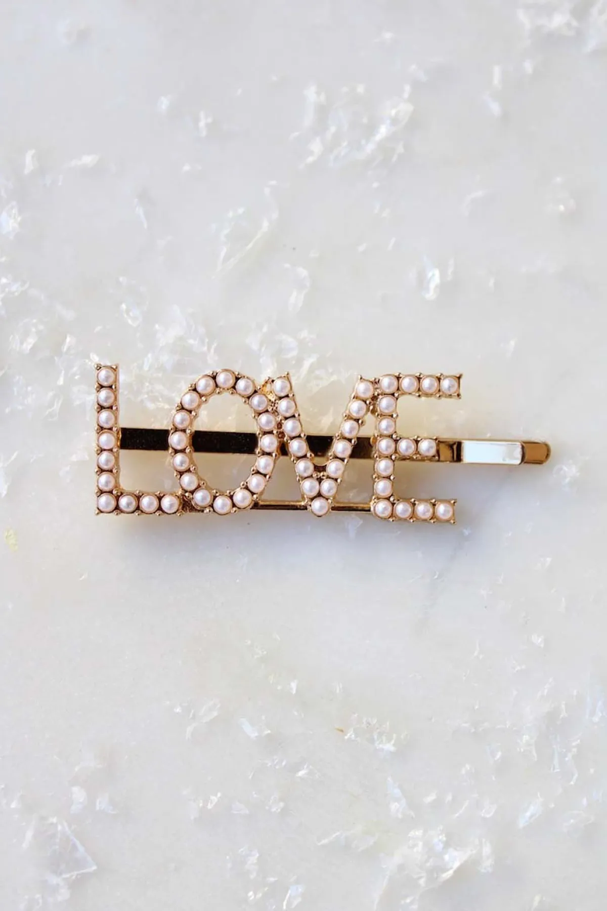 Haarspange mit Perlen-Pavé-Fassung "Love">Untamed Petals Outlet