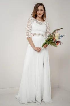 Halbtransparentes Braut Top – Heda><noscript><img width=