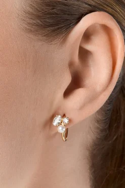 Kleine Braut Ohrringe mit Strass und Perlen>Poirier Discount