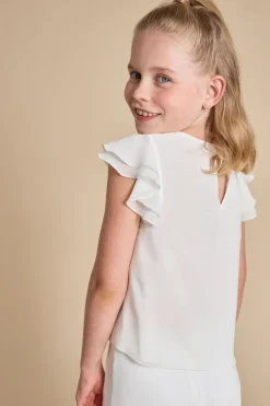 Kommunion-Chiffonbluse mit kurzen Ärmeln>Weise Best