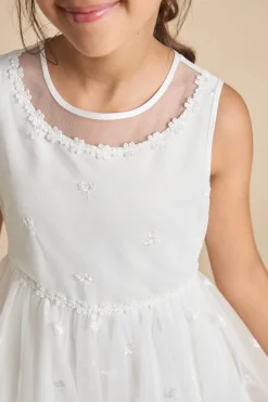 Kommunionkleid aus besticktem Tüll>Weise Sale