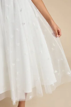 Kommunionkleid aus besticktem Tüll><noscript><img width=