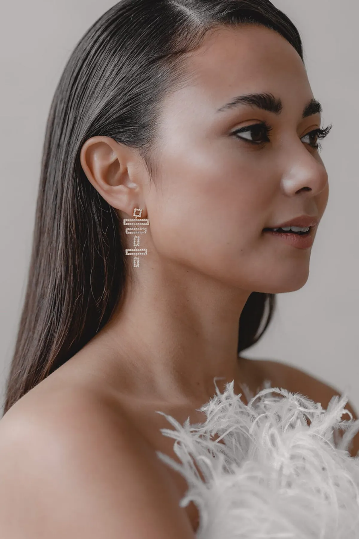 Kristallbesetzte Braut Ohrringe – Modernist>Juvelan Sale