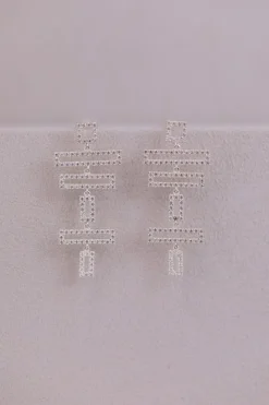 Kristallbesetzte Braut Ohrringe – Modernist><noscript><img width=