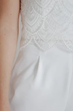 Kurzarm-Braut Top aus Vintage-Spitze – Niah><noscript><img width=