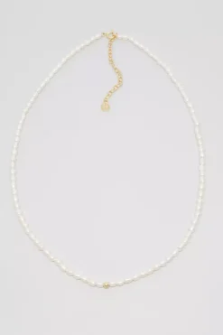 Kurze Halskette mit Süßwasserperlen – Pearl Necklace><noscript><img width=