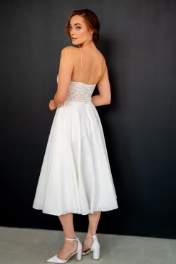 Kurzes Brautkleid mit dünnen Trägern – Junia noni One>Rembo Styling Best