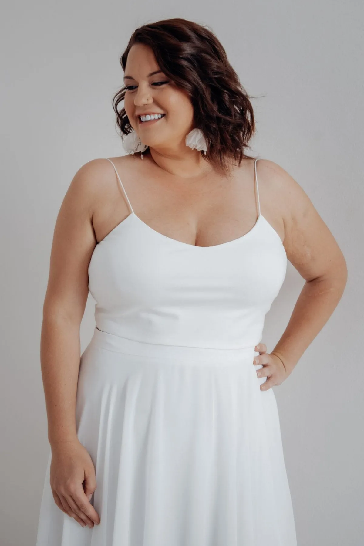 Kurzes Plus Size Braut Top – Corie crop Curvy>noni Clearance