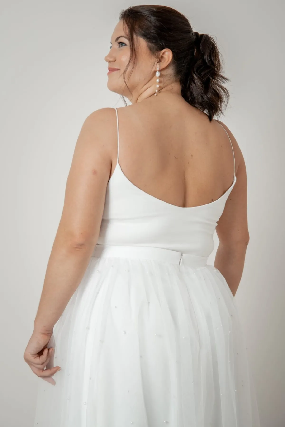 Kurzes Plus Size Braut Top – Corie crop Curvy>noni Clearance