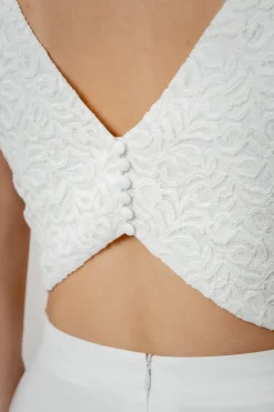 Kurzes Spitzen-Braut Top – Timea><noscript><img width=