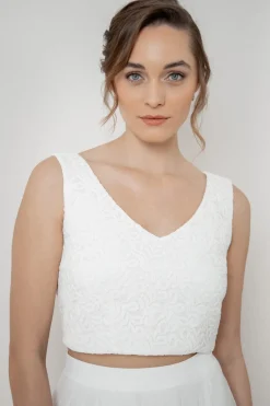 Kurzes Spitzen-Braut Top – Timea><noscript><img width=