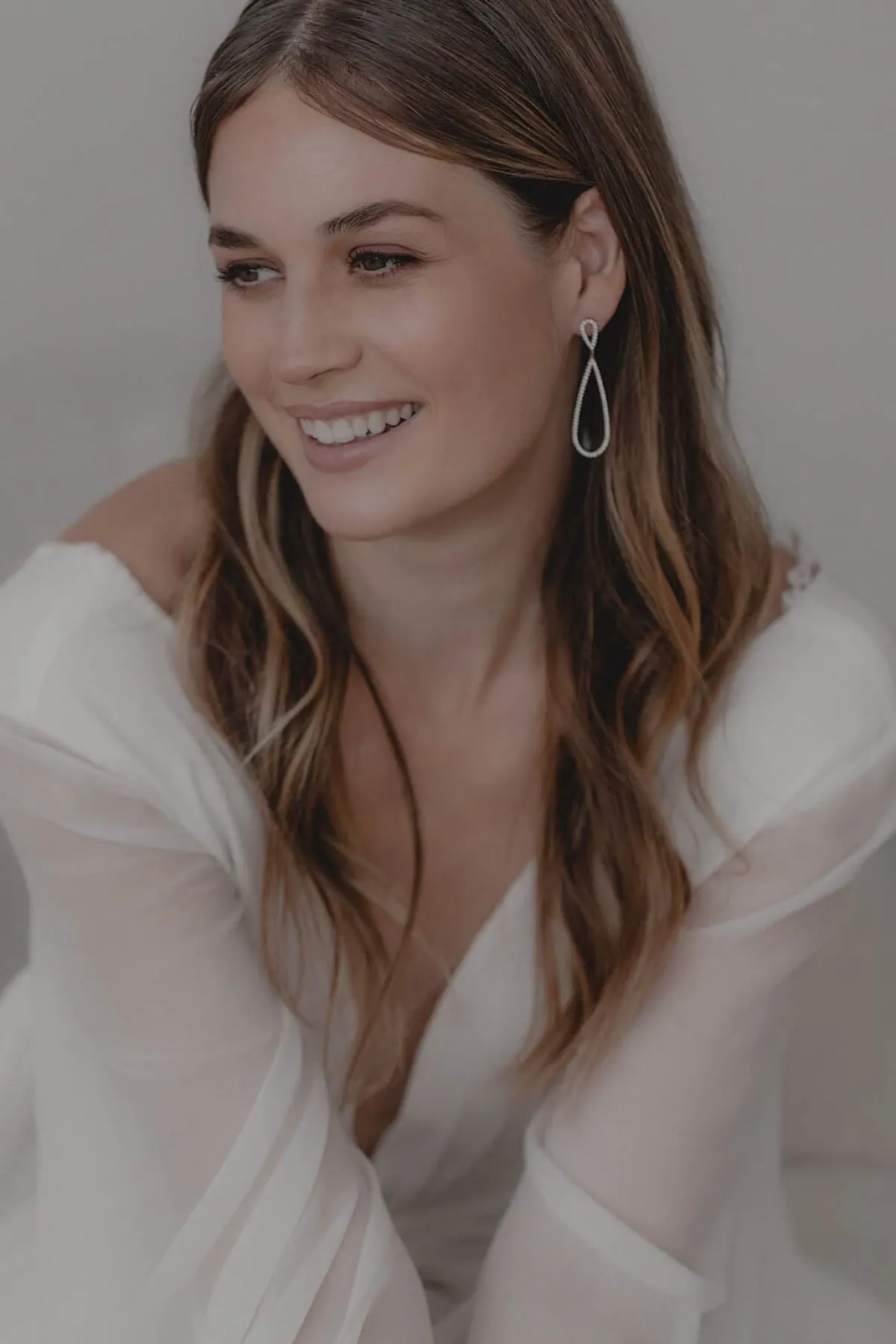 Lange Kristall-Ohrhänger in Tropfenform – Felicity>Juvelan Discount