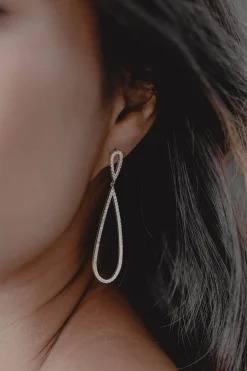 Lange Kristall-Ohrhänger in Tropfenform – Felicity><noscript><img width=